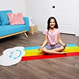 Good Banana Kid's Yoga Mat - Rainbow shaped, 64 x 31.5 inches, environmentally friendly materials, adds stability and comfort