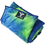 The Perfect Yoga Towel - Super Soft, Sweat Absorbent, Non-Slip Bikram Hot Yoga Towels | Perfect Size for Mat - Ideal for Hot Yoga & Pilates! (Coral Green & Blue Tye Dye)