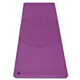 Clever Yoga Premium Non-Slip Yoga Mat. Unbeatable Performance on Grippy Wide and Tall Yoga Mat, Made From Natural Tree Rubber - Best For Hot Yoga Includes Carrying Bag With Strap (ExtraLong Purple)