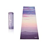 YOGA DESIGN LAB | The HOT Yoga Towel | Premium Non Slip Colorful Towel | Designed in Bali | Eco Printed + Quick Dry + Mat Sized | Ideal for Hot Yoga, Bikram, Ashtanga, Sport, Travel! (Breathe,)