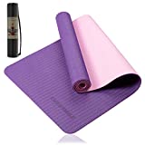 EVERYMILE Yoga Mat for Women, Eco Friendly Fitness Exercise Mat with Non-Slip Textured Surface, 1/4-inch Workout Mat for Yoga, Pilates and Home Floor Exercise, with Carrying Bag & Strap