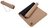 Hautest Health Cork and Natural Rubber Yoga Mat Includes Carrying Strap, 72'x24' Thick Non-Slip Fitness Mat For Pilates, Bikrim Yoga, Hot Yoga, and Floor Exercises