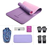 EILISON PROFESSIONAL Yoga Mats, 1/3 Inch Extra Thick Eco Friendly Double-Sided Non Slip, High Density TPE Yoga Mats for Women Men, Fitness and Exercise Mat( 7 Pieces Set 8mm)