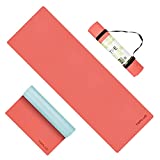 Yoga Mat, Upgraded 1/4 inch Non-Slip Texture Pro Yoga Mat Eco Friendly Exercise & Workout Mat with Carrying Strap - for Yoga, Pilates and Floor Exercises (Orange)