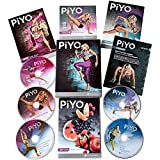 LUSHA PiYo Base Kit, Chalene Johnson's 5 DVDs Yoga Workouts Fitness Program & Nutrition Guide
