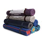 KD Cotton Yoga Mat Hand Woven Yoga Mat Eco Freindly Organic Handloom Mat Supreme Heavy Quality with Carry Strap- 24' x 72' Exercise Mat (Purple)