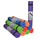 Hello Fit Yoga Mats - Economy 10 Pack (68' x 24' x 1/8') - Assorted with Carrying Strap (Assorted)