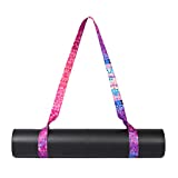 PIMOCLY Yoga Mat Strap Adjustable Mat Carrying Sling Durable Cotton Texture (Multicolor)