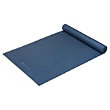 Gaiam Yoga Mat Premium Solid Color Non Slip Exercise & Fitness Mat for All Types of Yoga, Pilates & Floor Workouts, Indigo Ink, 5mm