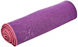 AngelBeauty Hot Yoga Towel with Carry Bag - Microfiber Non Slip Skidless Yoga Mat Towels for Yoga, Exercise, Fitness, Pilates (Purple)