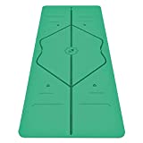 Liforme Original Yoga Mat – Free Yoga Bag Included - Patented Alignment System, Warrior-like Grip, Non-slip, Eco-friendly and Biodegradable, sweat-resistant, 4.2mm thick mat for comfort - Green