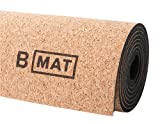 B Yoga Natural Non Slip Cork 4mm B Mat - for Yoga, Hot Yoga, Bikram, Pilates, Workout and Floor Exercises, 72' x 24'