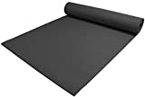 YogaAccessories 1/4' Thick High-Density Deluxe Non-Slip Exercise Pilates & Yoga Mat, Black