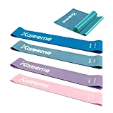 Resistance Loop Bands for Legs and Butt, Pack of 4 Different Resistance Levels Elastic Band for Full Body Workout, Pilates, Yoga, Home Fitness, Muscle Training, Physical Therapy