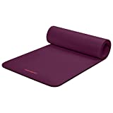 Retrospec Solana Yoga Mat 1/2' Thick w/Nylon Strap for Men & Women - Non Slip Excercise Mat for Yoga, Pilates, Stretching, Floor & Fitness Workouts, Boysenberry