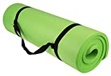 Tahoe Trails Non Slip Thick Yoga Mat 1/2 Inch Thick with Carrying Strap | Yoga Set Perfect for Pilates, Core Workout, and Yoga Routines, Green