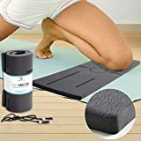 Florensi Yoga Knee Pad (15mm Thick), Multifunctional Kneeling Pad for Pain-Free Workout, Extra Thick Support for Knees During Exercises, Knee Mat with Alignment Patterns, Perfect for Gym or Working