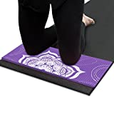 Crown Sporting Goods 1/2-inch (15mm) Chakra Art Yoga Knee and Elbow Pad (Lilac)
