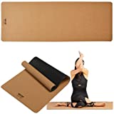 With Every Atom Cork Yoga Mat - Thick, Heavy Duty Mens & Womens Travel For Hot Exercise, XL Large Organic, Eco Friendly, Sustainable Chemical Free Non Slip, Durable Healthy Active Working At Home