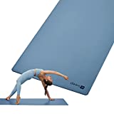 Keep Yoga Mat- Premium 3mm Thick Travel Mat, Non Slip Anti-Tear Fitness Mat for Hot Yoga, Pilates & Stretching Home Gym Workout,Double sided - Blue