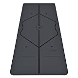 Liforme Original Yoga Mat – Free Yoga Bag Included - Patented Alignment System, Warrior-like Grip, Non-slip, Eco-friendly and Biodegradable, sweat-resistant, 4.2mm thick mat for comfort - Grey