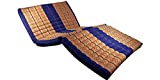NRG Thai Massage Mat, 39 x 75 Inches Unfolded, Thai Folding/Foldable Mattress Cushion Pillow Pad for Massage, Yoga and Meditation (Royal Blue/Gold)