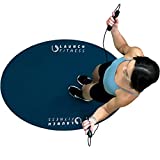 Launch Fitness 52'x32' Jump Rope Mat Indoor Outdoor Padded Mat | Shock Absorbing Mat For Cross Rope Exercise Workout | Durable Workout Padded Mat | Round Mat | Workout Mat with Design