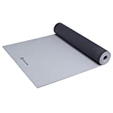 Gaiam Athletic Yoga Series dynaMAT Xtra-Wide Mat, Black/Gray, 5mm