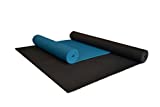 Extra Wide and Extra Long 1/4'' Deluxe Yoga Mat - Black