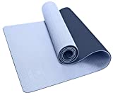 IUGA Yoga Mat Non Slip Textured Surface, Reversible Dual Color, Eco Friendly Yoga Mat with Carrying Strap, Thick Exercise & Workout Mat for Yoga, Pilates and Fitness (72'x 24'x 6mm )