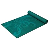 Gaiam Yoga Mat Premium Print Extra Thick Non Slip Exercise & Fitness Mat for All Types of Yoga, Pilates & Floor Workouts, Turquoise Surf, 6mm