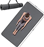 Yoga Mat Double-Sided Non Slip, 72'' x 32'' x 7mm - Extra Wide & Thick Yoga Mat with Strap, Professional TPE Yoga Mats for Women Men Kids, Workout Mat for Yoga, Pilates and Floor Exercises