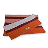 Cotton Yoga Rug by Bliss Peak. 3-in-1: Yoga Rug, Meditation Rug, and Joint Support. Handmade in India. Good for all Yoga styles - Yin, Restorative, Ashthanga, Mysore, Hot Yoga and More. (Sunset)