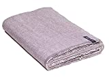 Halfmoon Yoga Blanket, 100% Cotton, 60” x 80” - Large Handwoven Blankets & Throws for Home, Yoga Practice, Camping, Outdoors, Travel, Premium Meditation Room Décor (Plum)