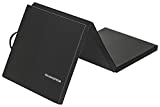 BalanceFrom 2 Inch Thick Tri-Fold Folding Exercise Mat with Carrying Handles for MMA, Gymnastics and Home Gym Protective Flooring (Black)