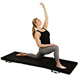Sunny Health & Fitness Folding Gymnastics Exercise Mat - Extra Thick with Carry Handles - for Exercise, Yoga, Workouts, Fitness, Aerobics, Martial Arts, Gym Mat, Cardio, Tumbling
