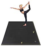 Gxmmat Large Yoga Mat 72'x 48'(6'x4') x 7mm for Pilates Stretching Home Gym Workout, Extra Thick Non Slip Anti-Tear Exercise Mat, Use Without Shoes