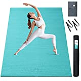 Extra Large yoga mat thick - Large yoga mats for home gym 6x4( 72”x48”x8mm), floor mats for kids, Large Workout mat, Eco Friendly Yoga Mat for men, women and kids, large exercise mat use without Shoes