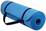 Balance From Go Yoga All Purpose Anti-Tear Exercise Yoga Mat with Carrying Strap, Blue (BFGY-AP6BL), 71 x 24 x 0.5 inches