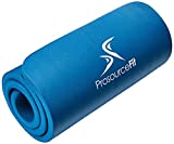 ProsourceFit Extra Thick Yoga and Pilates Mat ½” (13mm), 71-inch Long High Density Exercise Mat with Comfort Foam and Carrying Strap, Aqua