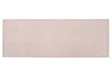 Handmade Cotton Yoga Mat- 24' x 72' Beige for Gym Floor Exercise- Solid pattern- Runner for Bedroom By The Home Talk
