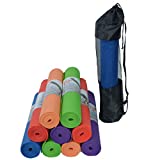 Hello Fit Yoga Mats (68' x 24' x 4mm) with Carrying Bags - Studio 10 Pack - Wholesale (Assorted)