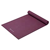 Gaiam Yoga Mat Premium Solid Color Reversible Non Slip Exercise & Fitness Mat for All Types of Yoga, Pilates & Floor Workouts, Mulberry, 6mm