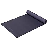 Gaiam Yoga Mat – 6mm Extra Thick Non Slip Exercise Workout Mat for Women and Men – Ideal for Home Gym Fitness, Yoga, Pilates, and Stretching – Grip Texture and Moisture Resistant - Blackcurrant
