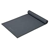 Gaiam Yoga Mat Premium Solid Color Non Slip Exercise & Fitness Mat for All Types of Yoga, Pilates & Floor Workouts, Folkstone Grey, 5mm