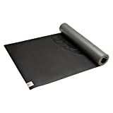 Gaiam Yoga Mat - Premium 5mm Dry-Grip Thick Non Slip Exercise & Fitness Mat for Hot Yoga, Pilates & Floor Workouts (68'L x 24'W x 5mm) - Black