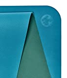 Manduka Begin Yoga Mat – Premium 5mm Thick Yoga Mat with Alignment Stripe, Beginner Fitness Exercise Mat, Suitable for Yoga and Pilates, Support and Stability | Reversible, 68 Inches, Bondi Blue Color