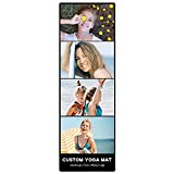 Custom Yoga Mat for Women & Men 2mm Non Slip Suede Eco Friendly Exercise Yoga Mat 72''x24'' 0.08 Inch Thick Yoga Theme Birthday Gift for Women Men Instructor (4 Images Upload needed)