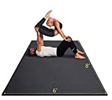 GXMMAT Extra Large Yoga Mat 6'x8'x7mm, Thick Workout Mats for Home Gym Flooring, Non-Slip Quick Resilient Barefoot Exercise Mat, Non Toxic Ultra Comfortable Cardio Mat for Pilates, Stretching, Fitness