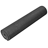 YogaDirect 1/4' Deluxe Extra Thick Yoga Sticky Mat, Black, 24x72x1/4-Inch